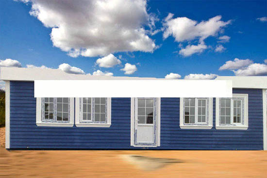 陽光灑進了活動板房